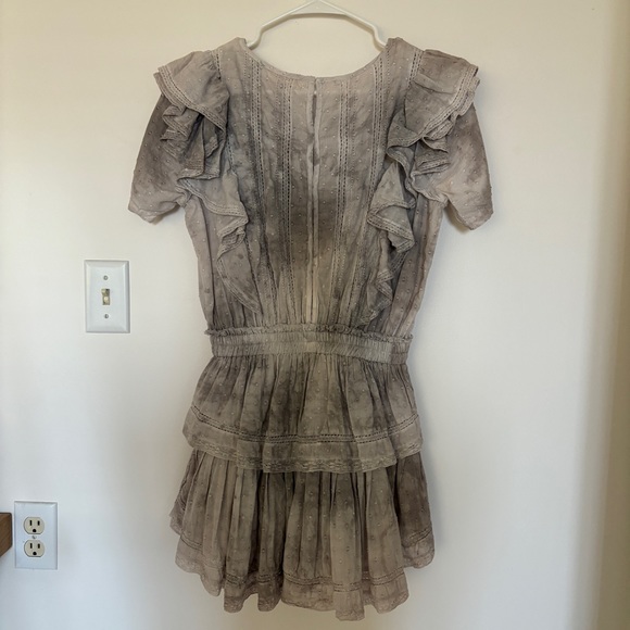 NWT LoveShackFancy Natasha Dress Washed Denim Hand Dye XS - Picture 6 of 14